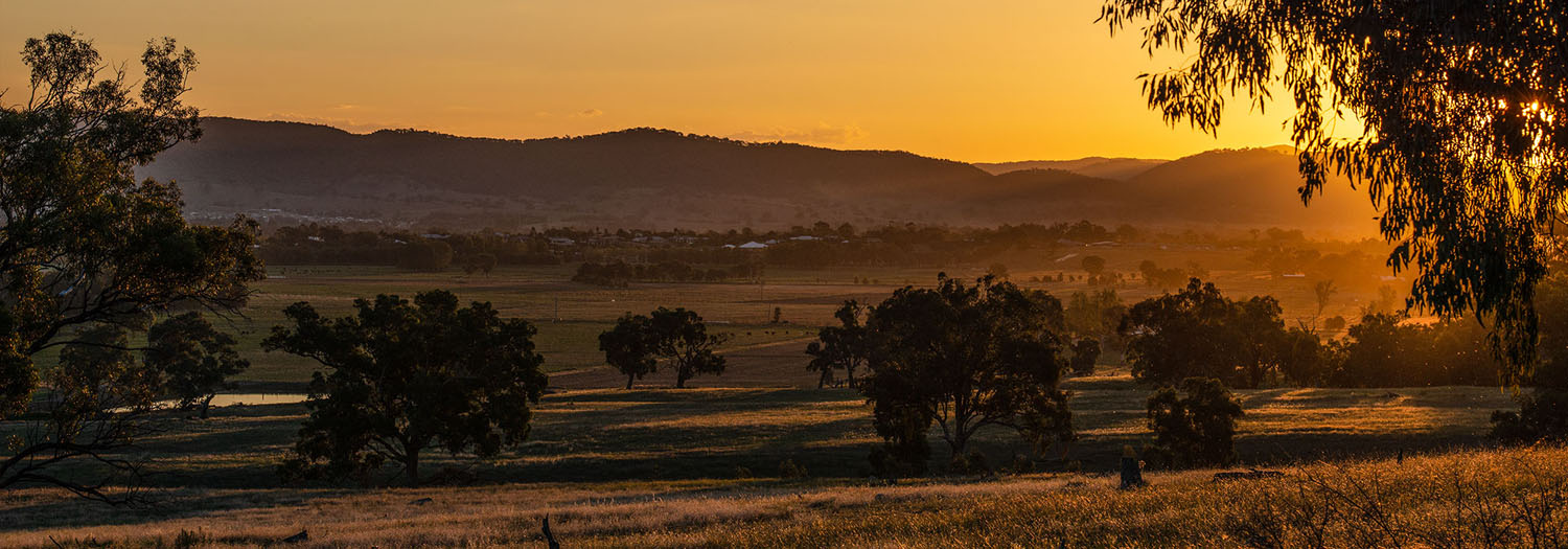mudgee sunset from wilgowrah accommodation romantic couples retreat