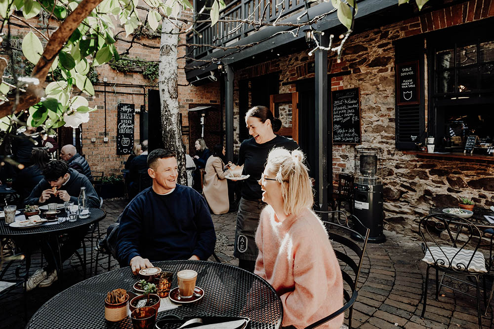 alby and esthers cafe romantic parisian style courtyard